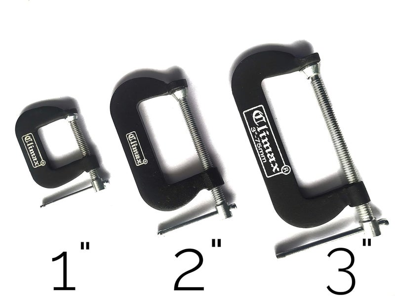 Climax C-Clamps Set of 3 pcs (1+2+3" inch) - Image 5