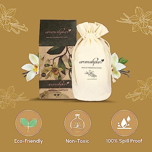 Aromahpure Premium Car Perfume Fragrance Flakes - Vanilla Fantasy, Luxury Car Air Freshener made Organically with Essential Oil, Grains, and Flakes - 50 Gms, fragrant for 30 days, IFRA certified - Image 5