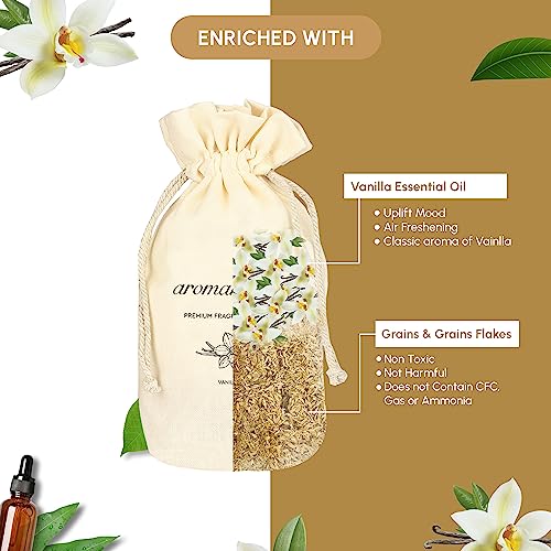 Aromahpure Premium Car Perfume Fragrance Flakes - Vanilla Fantasy, Luxury Car Air Freshener made Organically with Essential Oil, Grains, and Flakes - 50 Gms, fragrant for 30 days, IFRA certified - Image 2