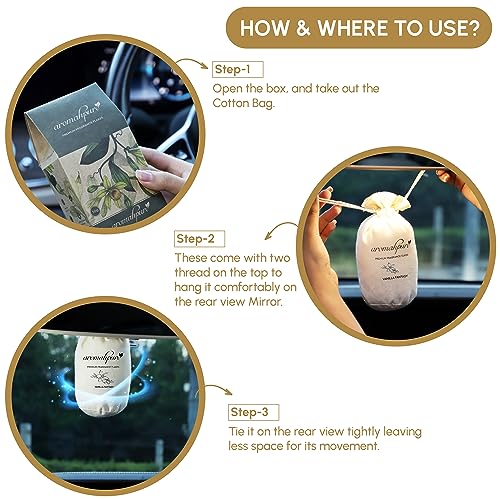 Aromahpure Premium Car Perfume Fragrance Flakes - Vanilla Fantasy, Luxury Car Air Freshener made Organically with Essential Oil, Grains, and Flakes - 50 Gms, fragrant for 30 days, IFRA certified - Image 3