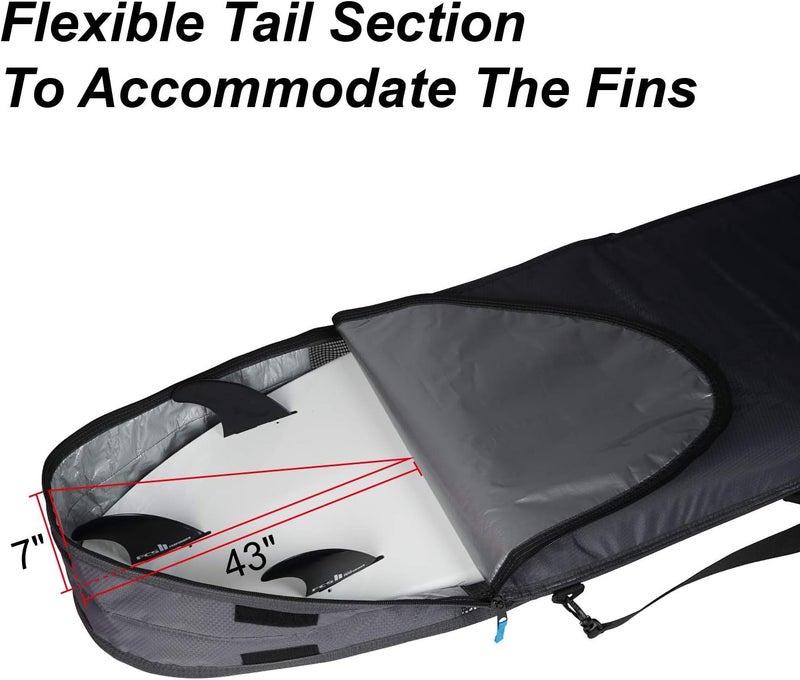 WONITAGO Surfboard Travel Bag, Stand-up Paddle Board Carrying Bags, Surf Cover Wear-Resistant and Lightweight Size 7'0, 7'6, 8'0, 8'6, 9'2, 9'6, 10'0 - Image 4