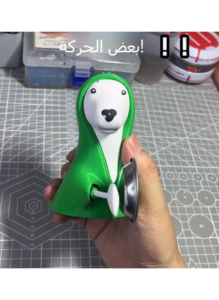Funny Ringing Green Dog Toy, Creative Noise-Making Dog Figurine, Interactive Small Novelty Toy - Image 4
