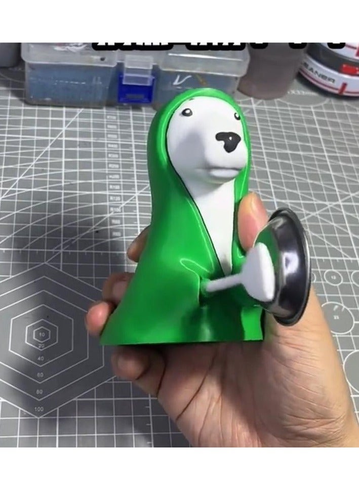 Funny Ringing Green Dog Toy, Creative Noise-Making Dog Figurine, Interactive Small Novelty Toy - Image 5