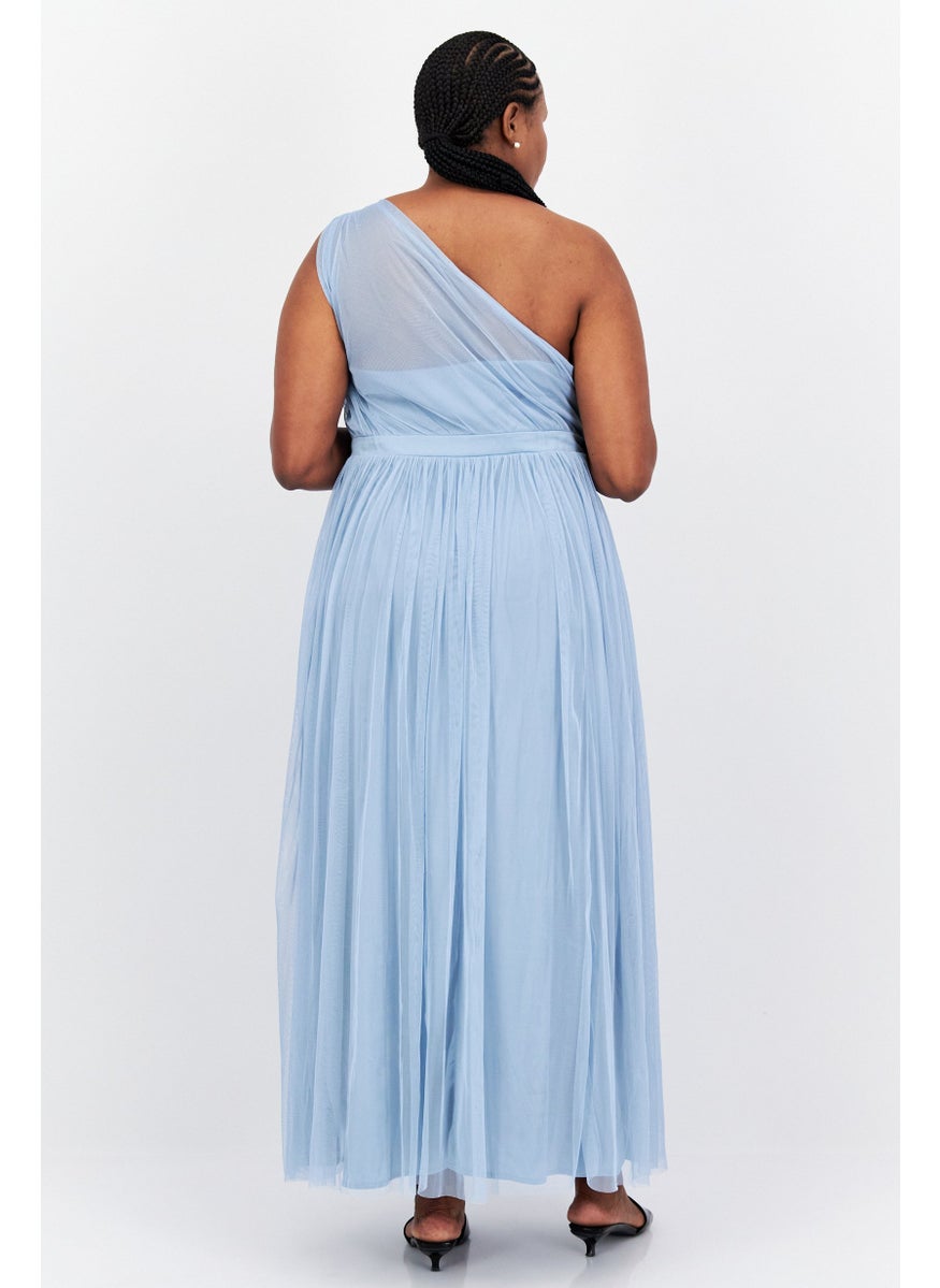Anaya With Love Women Bridesmaid Meshed Maxi Dress, Blue  - Image 4