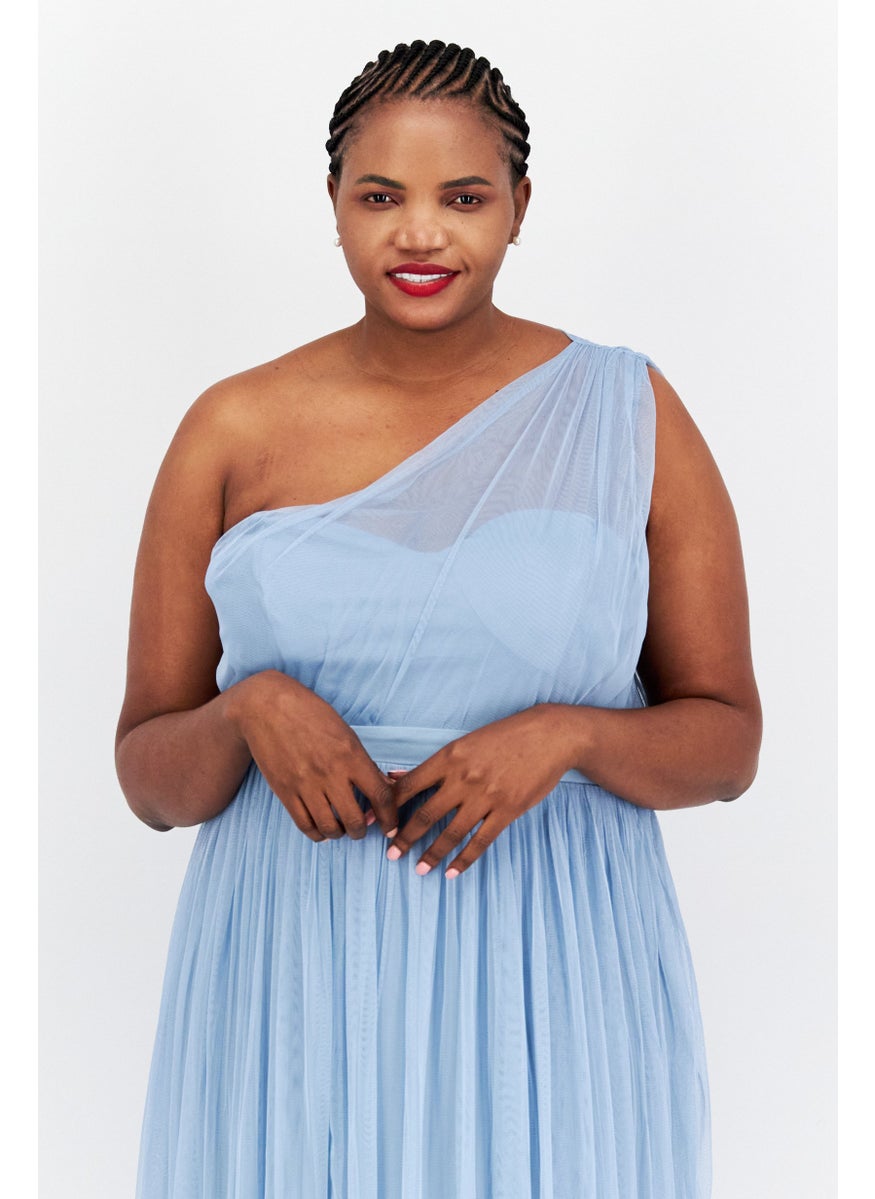 Anaya With Love Women Bridesmaid Meshed Maxi Dress, Blue  - Image 2
