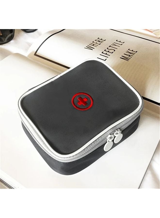 Grey Portable Travel First Aid Storage Bag Medicine Anti Epidemic Kit - Image 1