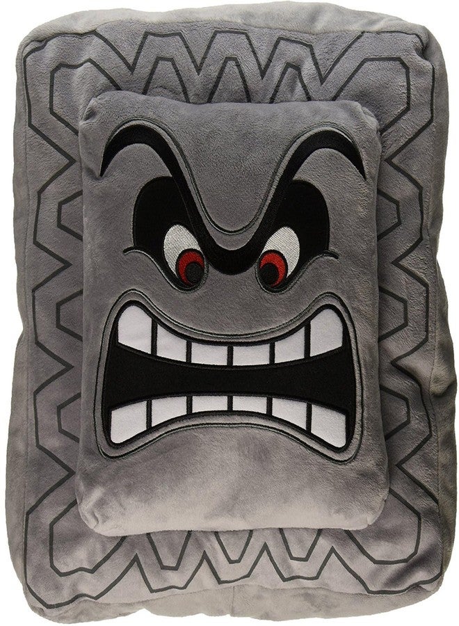 Little Buddy Nintendo Cotton Official Super Mario Thwomp Cushion/Pillow Plush, 12" - Image 1