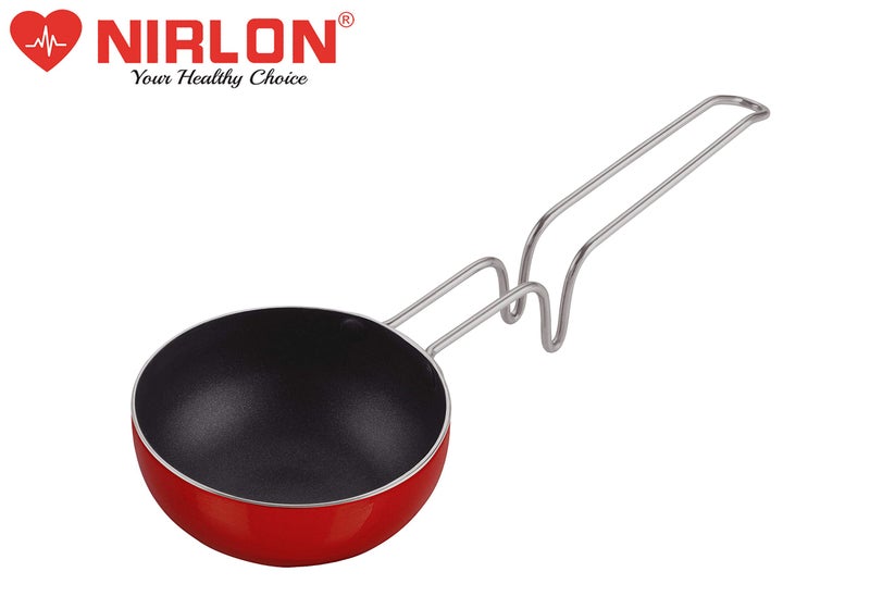 Nirlon Non-Stick Aluminium Vagariya/Tadka Pan -11CM- RED - Image 5