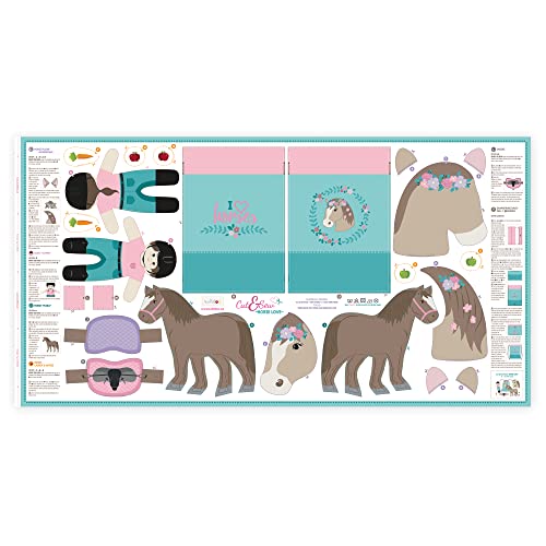 kullaloo Horse-Themed Fabric Panel Sewing Kit ✦ Cut & Sew DIY Project for Kids & Beginners ✦ Includes 8 Projects – Great for Girls, Boys, and Family Craft Time (Horse Love) - Image 3