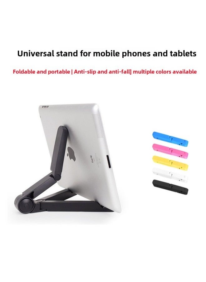 Mobile Phone Tablet Triangle Folding Stand Suitable For IPad Desktop Stand Portable Multifunctional Lazy Stand-Color:White-Applicable Dimensions:Color Box Packaging - Image 2
