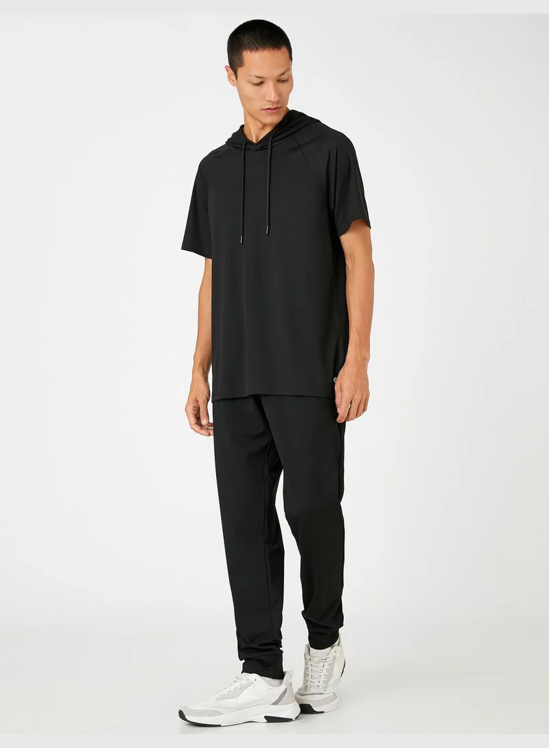 KOTON Basic Jogger Sweatpants Printed Pocket Detailed Drawstring