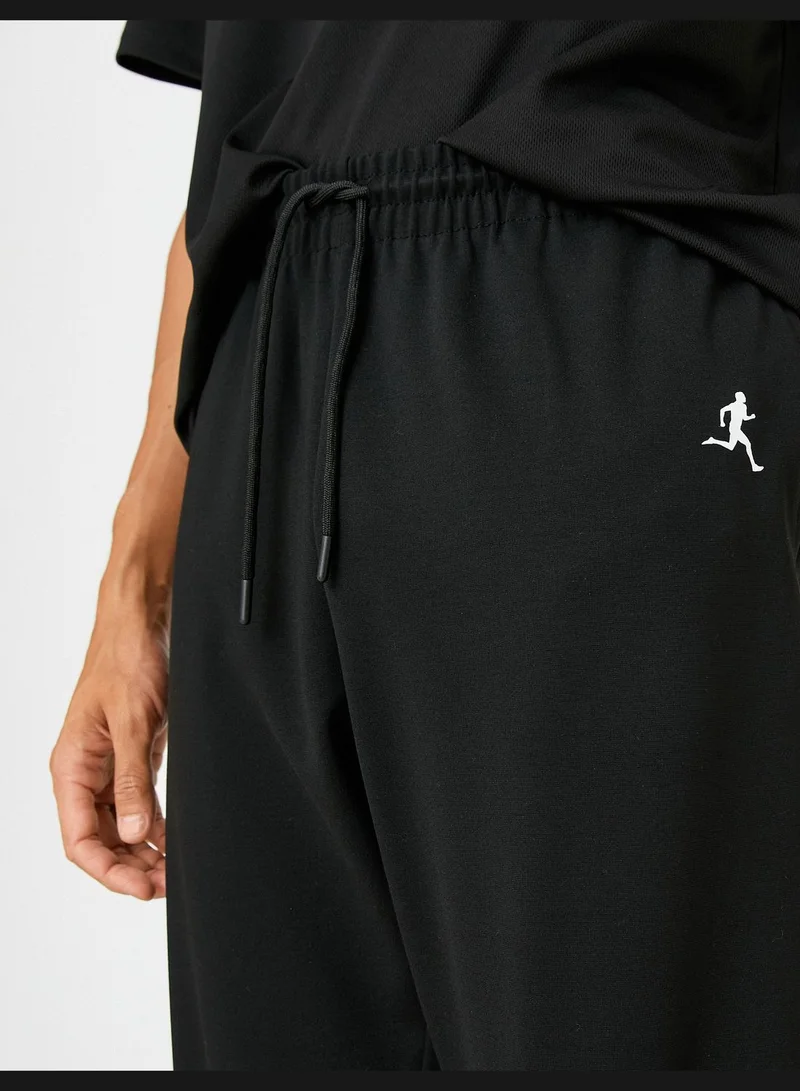 KOTON Basic Jogger Sweatpants Printed Pocket Detailed Drawstring