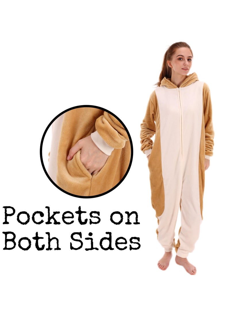 Loquat Snug Fit Unisex Adult Onesie Pajamas,  Cosplay Animal One Piece  Costume Sleepwear Homewear - Image 4