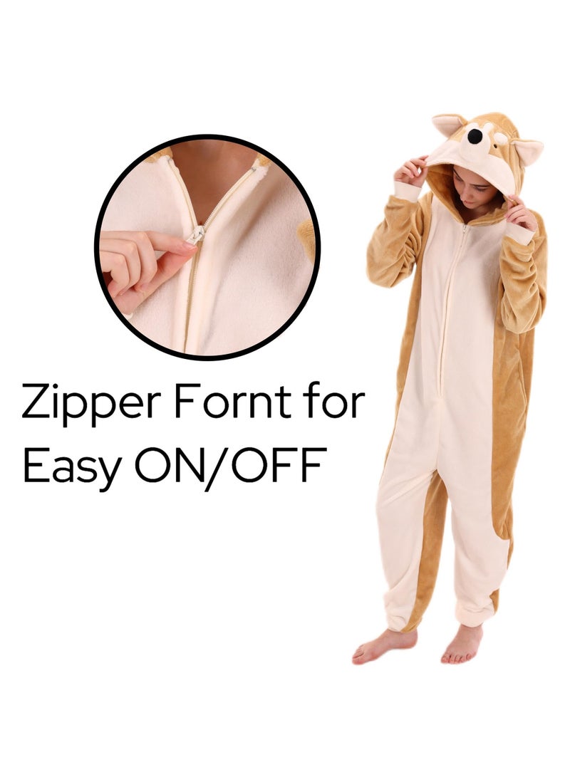 Loquat Snug Fit Unisex Adult Onesie Pajamas,  Cosplay Animal One Piece  Costume Sleepwear Homewear - Image 3