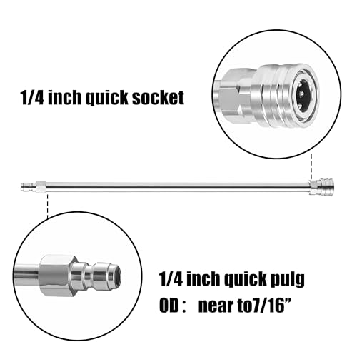 M MINGLE Pressure Washer Extension Wand, Power Washer Lance, 17 inch, 1/4 inch Quick Connect - Image 2
