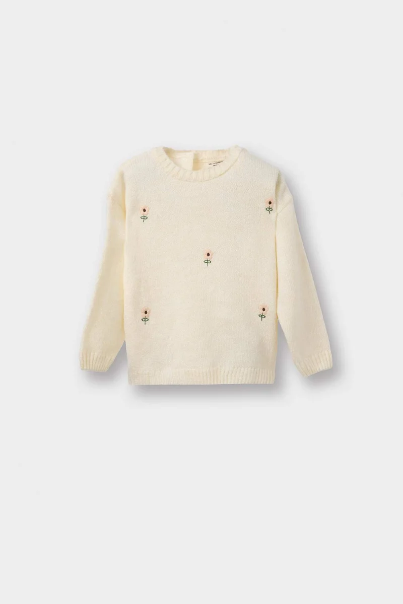 Defacto Baby Girl Regular Fit Crew Neck Animal Print Pullover