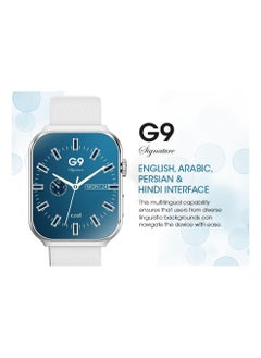 Xcell G9 Signature Unisex Smart Watch, 2.01” HD Display with IP67 Water Proof, Fitness Tracker with 107 Workout Options, 7+ Days Battery with Wireless Charging, Compatible with iOS & Android - White  - Image 4