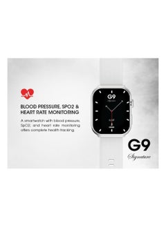 Xcell G9 Signature Unisex Smart Watch, 2.01” HD Display with IP67 Water Proof, Fitness Tracker with 107 Workout Options, 7+ Days Battery with Wireless Charging, Compatible with iOS & Android - White  - Image 5