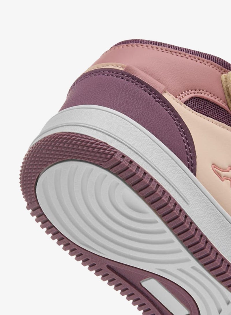 Kappa Girls' Panelled High Top Sneakers with Hook and Loop Closure - Image 5