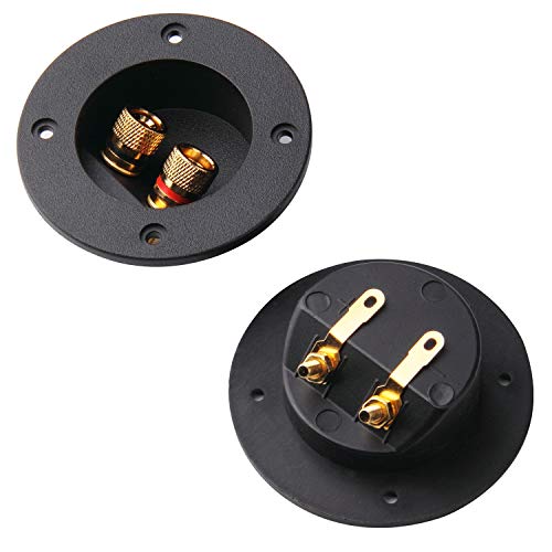Arroyner 5Pcs 3-Inch Speaker Box Terminal Cup DIY 2-Way Speaker Box Terminal Binding Post Round Spring Cup Connector - Image 4