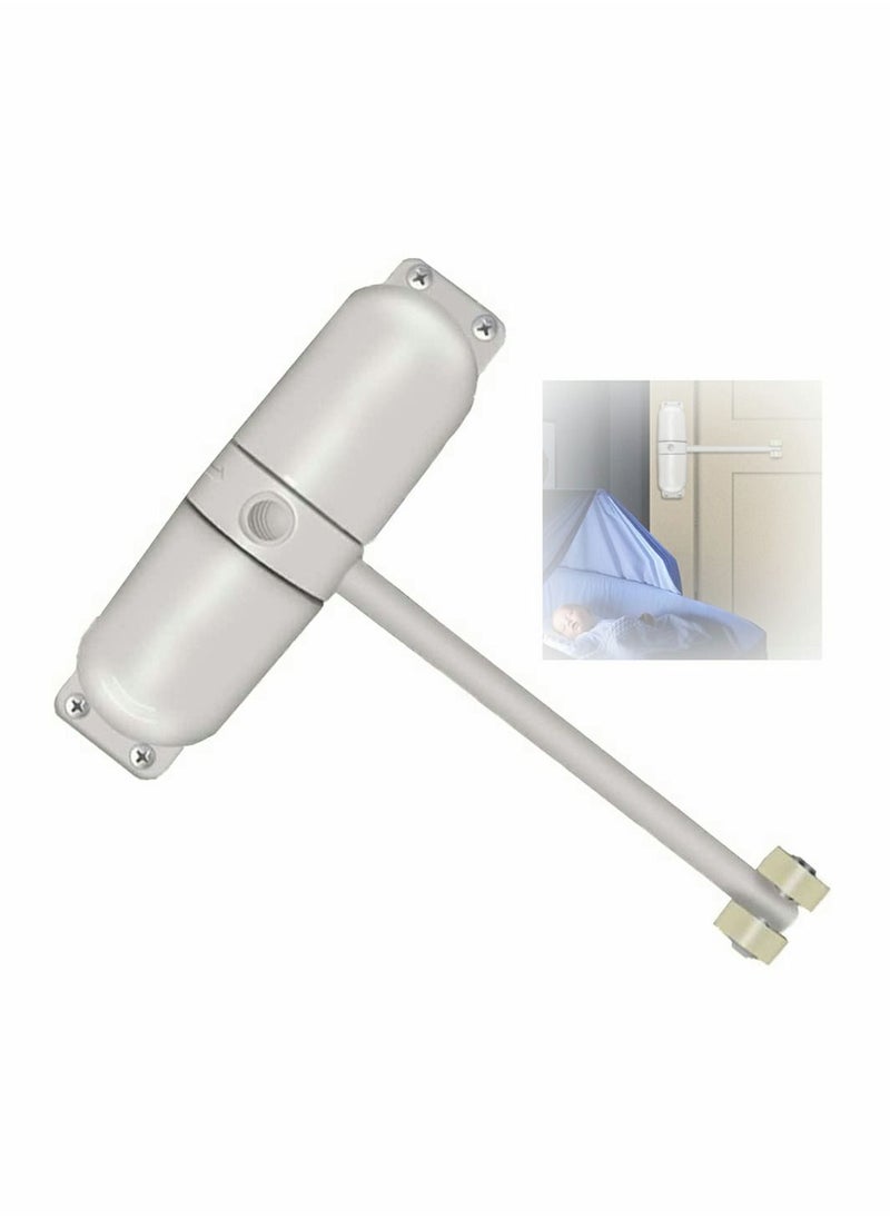 Y&D - Automatic Door Closer Safety Wheel Roller Spring Easy to Install Convert Hinged Doors Self Closing Diecast Construction White - Image 1