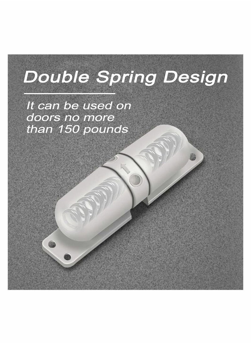 Y&D - Automatic Door Closer Safety Wheel Roller Spring Easy to Install Convert Hinged Doors Self Closing Diecast Construction White - Image 1
