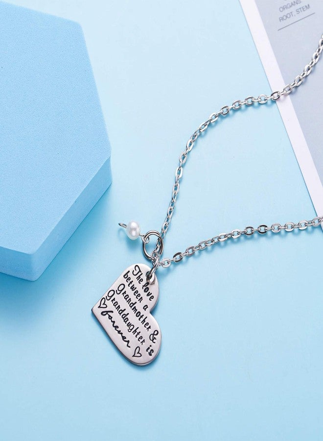 LParkin The Love Between Grandmother and Granddaughter Is Forever Necklace - Stainless Steel - Image 3