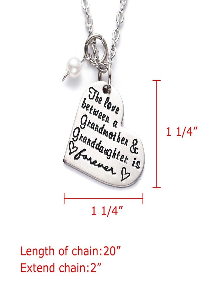 LParkin The Love Between Grandmother and Granddaughter Is Forever Necklace - Stainless Steel - Image 2