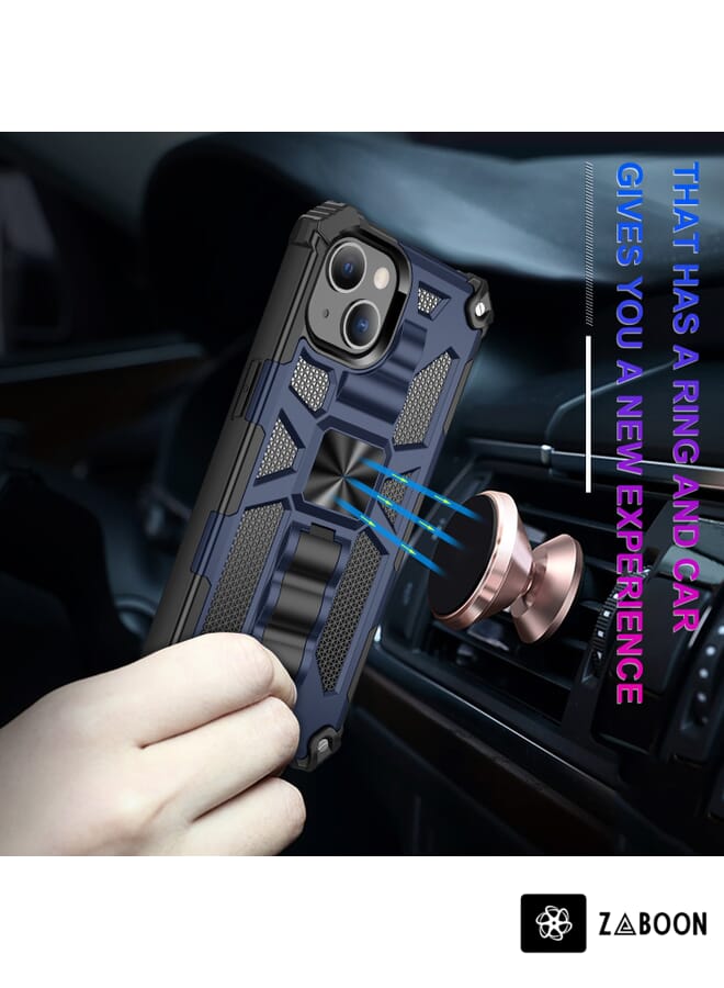 Zaboon Protective Case Cover For iPhone 13 mini Armor Shockproof TPU + PC Magnetic Protective Case with Holder - Image 5