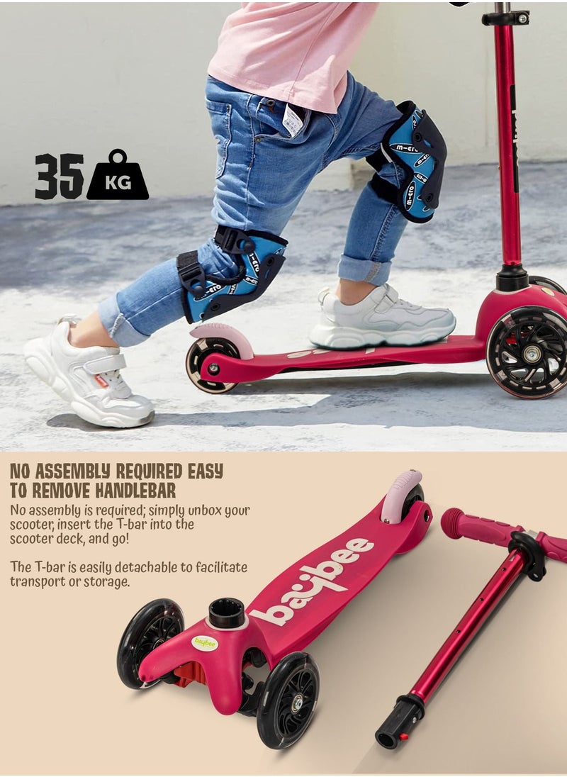 Baybee Mini Zapper Kick Scooter for Kids 3 Wheel Kids Scooter with Height Adjustable Handle with LED PU Wheels Rear Brake Runner Skate Scooter for Kids 2 to 5 Years Boy Girl Pink - pzsku/ZD1D5279D9E92F10D9899Z/45/_/1682572609/6f28ec1c-ac31-491d-97db-21a14451889e