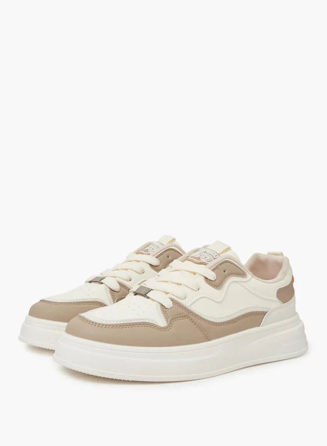 Styli Off White Panel Design Sports Sneakers