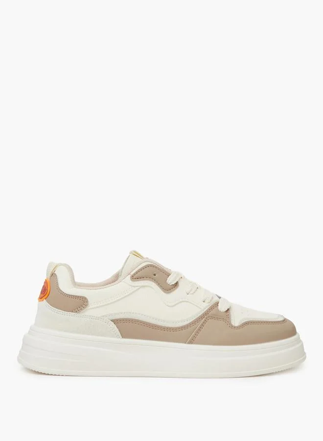 Styli Off White Panel Design Sports Sneakers
