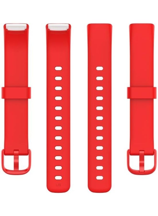 NIBEMINENT Silicone Colour Buckle Replacement Strap Watchband For Fitbit Luxe Red - Image 2