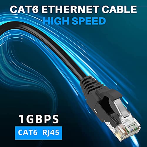 Adoreen 1 Ft-3 Pack Cat 6 Ethernet Cable, High Speed Short Patch Cables, Multi Colors, Male-to-Male, Indoor, 1 Count, ELECTRONIC CABLE - Image 4