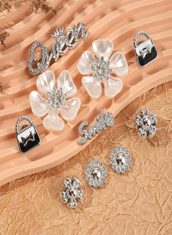 BKKrit 20Pcs Shoe Charms for Women Girls,Golden Bling Charms for Sandals, Plastic, No Gemstone - Image 5