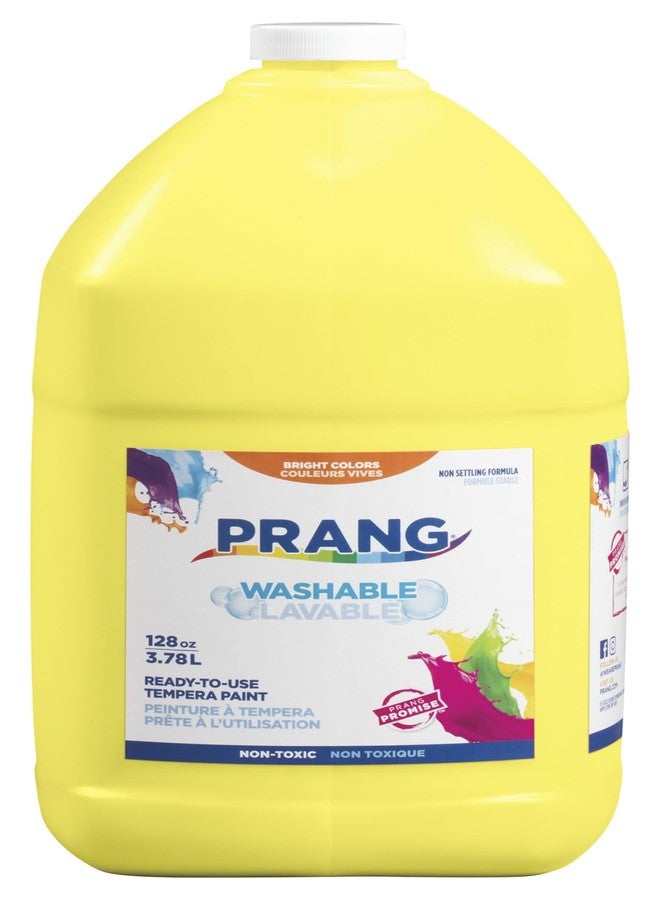 Prang Washable Paint, Yellow, 1 Gal Bottle - Image 1