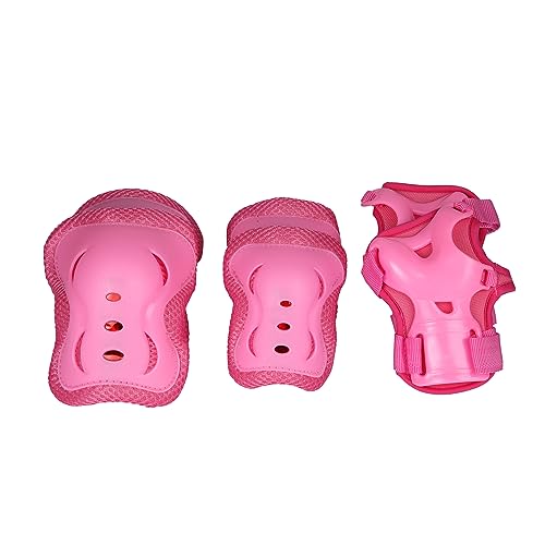 AIRAVAT Skating Guard, Cycling Protection Set, Protective Skating Guard Kit, Multi Sport Gear with 1 Pair Knee Support, Elbow Support, Palm Support (Small - 3 Year to 6 Year, Pink Color) - Image 1