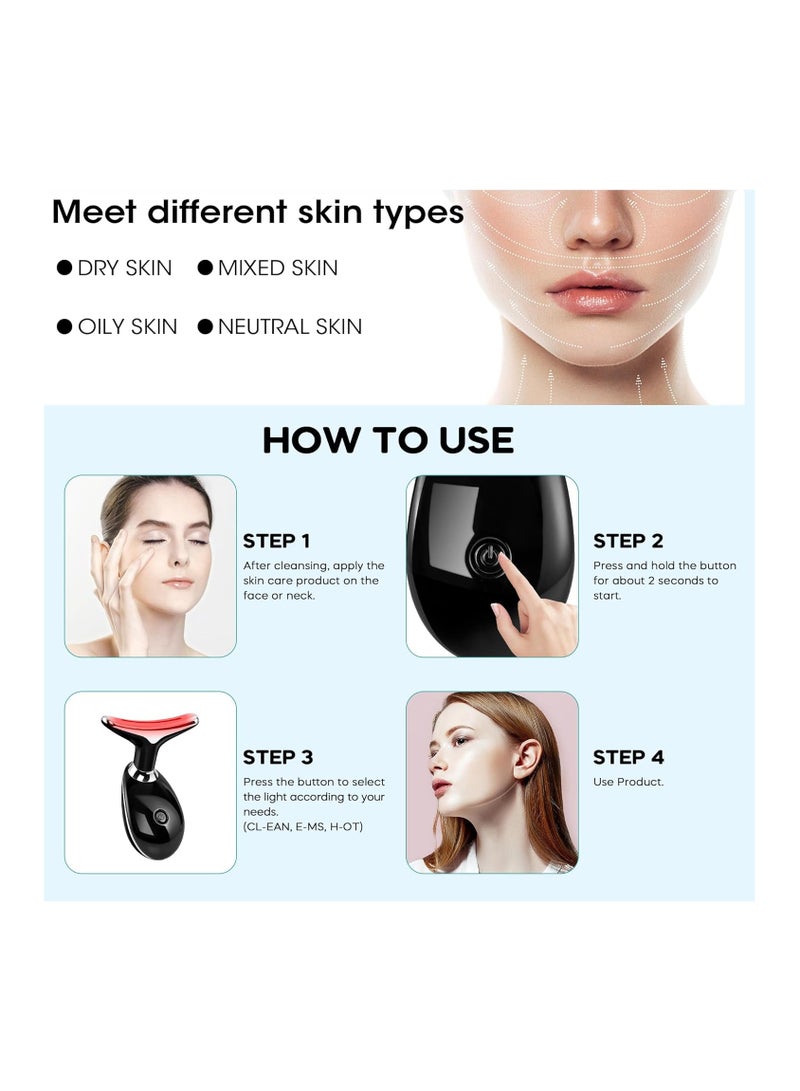 Red Light Therapy for Face – 7 Color LED Facial Light Therapy Wand for Skin Care at Home – Blue Light Face Massager Tool for Neck, Wrinkle Reduction, Acne Treatment, and Skin Rejuvenation - Image 2