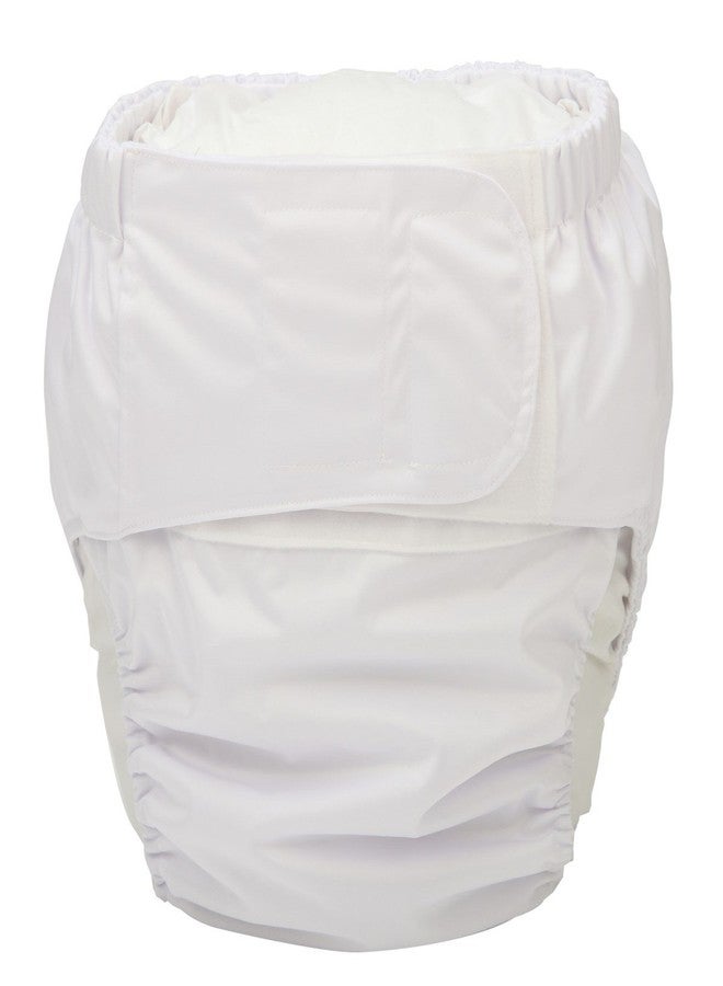 Sigzagor Large Teen Adult Cloth Diaper Nappy Reusable Washable for Disability (White (Large 26in to 50in - Image 1