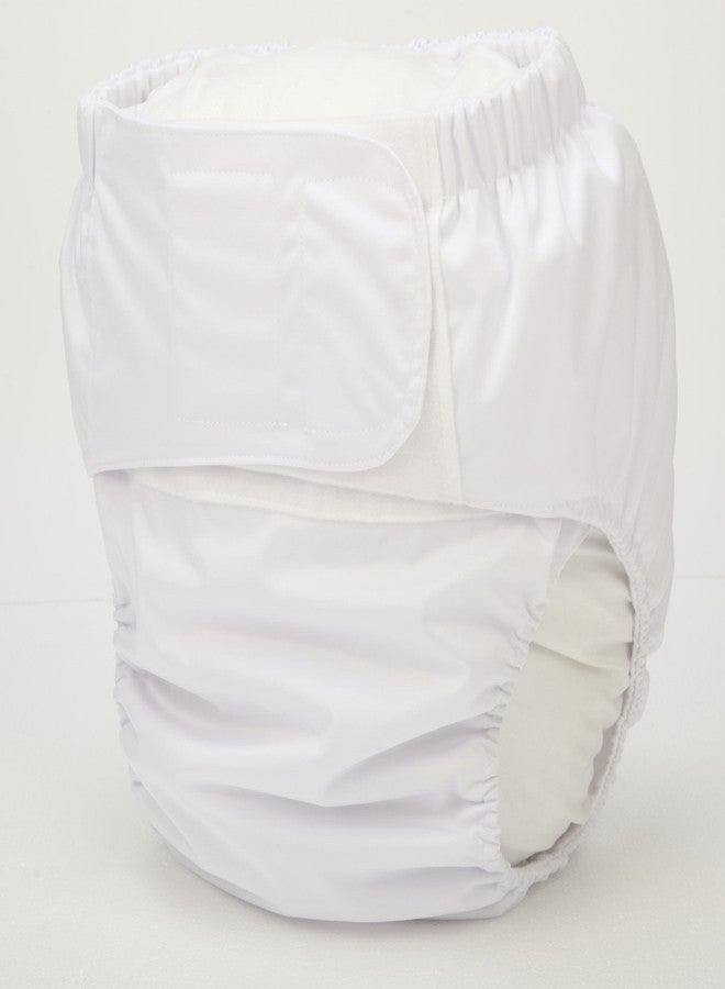 Sigzagor Large Teen Adult Cloth Diaper Nappy Reusable Washable for Disability (White (Large 26in to 50in - Image 2