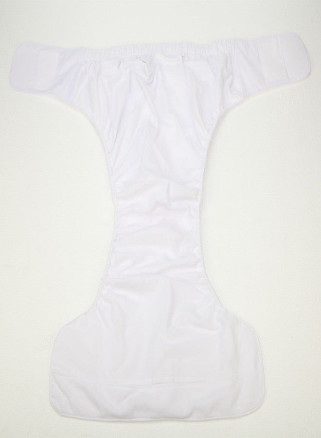 Sigzagor Large Teen Adult Cloth Diaper Nappy Reusable Washable for Disability (White (Large 26in to 50in - Image 4