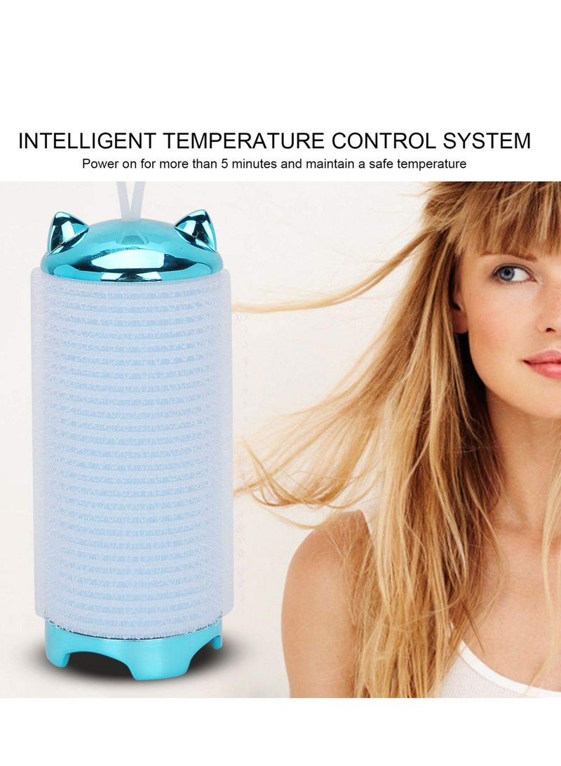 SOLARAE Electric Hair Rollers, Portable Volumizing Bangs Rapid Molding Not Damage Hair DIY Tools, Heated Hair Styling Bang Curling Tool for Women and Girls (Blue) - Image 3