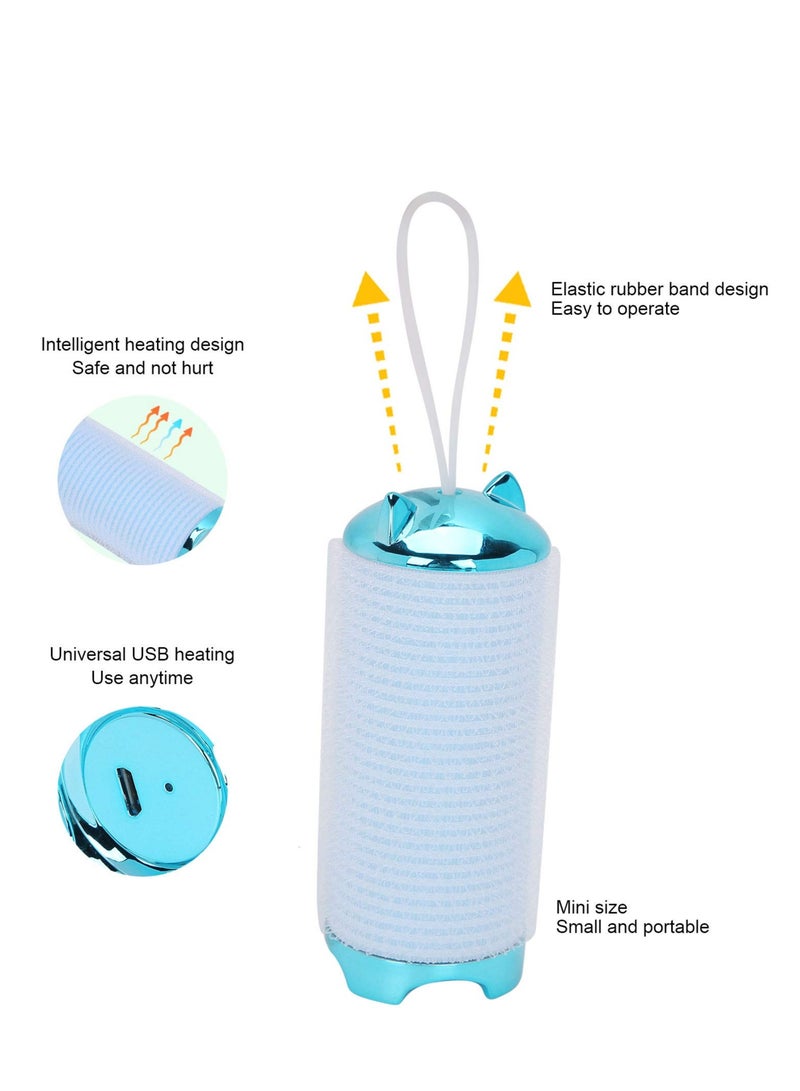 SOLARAE Electric Hair Rollers, Portable Volumizing Bangs Rapid Molding Not Damage Hair DIY Tools, Heated Hair Styling Bang Curling Tool for Women and Girls (Blue) - Image 4