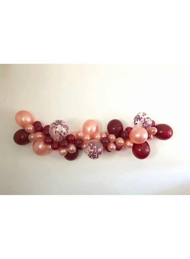 BALONAR 140Pcs Diy Burgundy Garland Balloons Kits With 18/12/10/5Inch Metallic Chrome Balloons For Birthday Party Celebration Graduation Wedding Baby Shower Ceremony Anniversary Balloon Chain. (Burgundy)  - Image 5