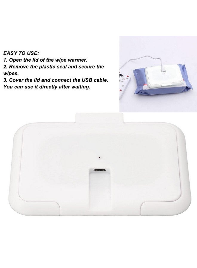 Filfeel Baby Wipe Warmer, Wet Wipe Heater Travel Case Holder - USB Cable, Constant Temperature - Image 3