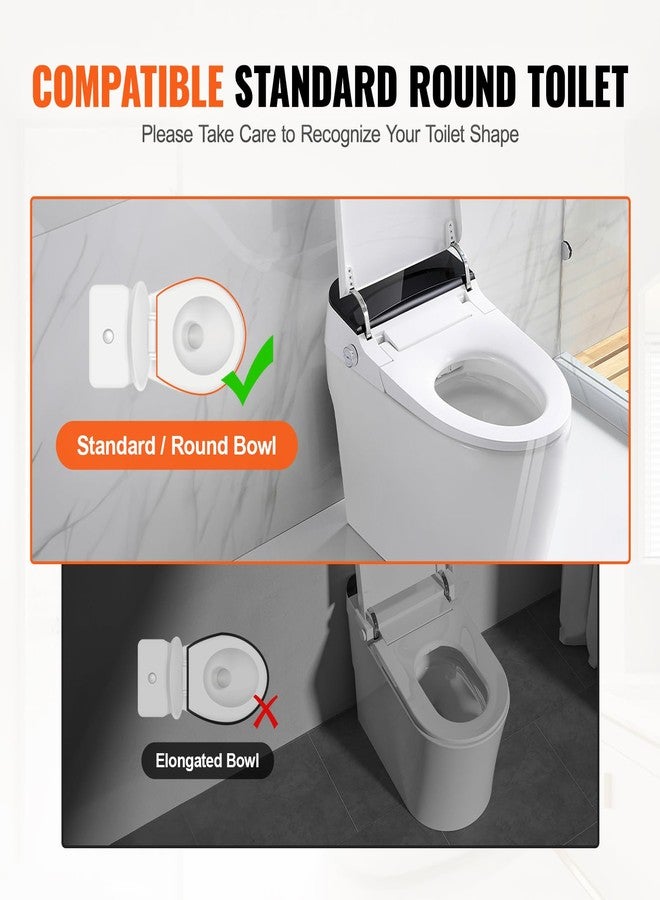 VEVOR Raised Toilet Seat, 3.5" Height Raised, 300 lbs Weight Capacity, for Standard Round Toilet, Aluminum Handrail, with EVA Armrest Padding, for Elderly, Handicap, Patient, Pregnant, Medical - Image 3