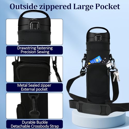 NUENSS-ROR Portable Blender Carrying Case Bag for Magic Bullet Portable Blender (MBPB50100 MBPB50100W MBPB50100FP MBPB50100AK), Storage Sleeve Bag for blender with Shoulder Strap and Pocket (Black) - Image 5