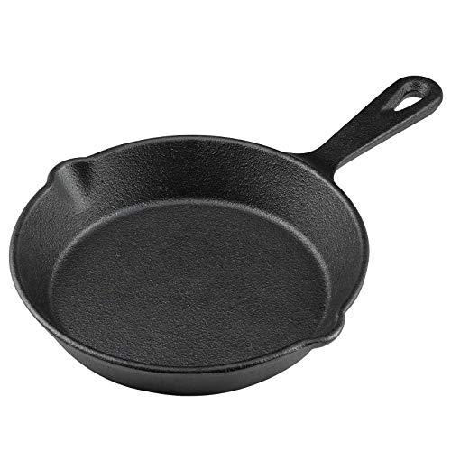MOZUVE 6 Inch Cast Iron Skillet, Frying Pan with Drip-Spouts, Pre-seasoned Oven Safe Cookware, Camping Indoor and Outdoor Cooking, Grill Safe, Restaurant Chef Quality - Image 2