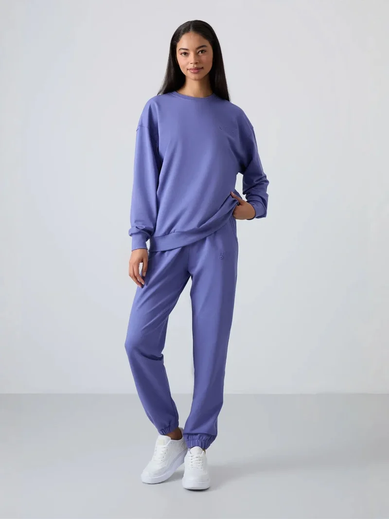 TOMMYLIFE TOMMY Oversized Crew Neck Sweatshirt and Pants Set