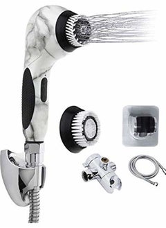 MICHAEL TODD BEAUTY Michael Todd Beauty Hydrojet – Pore-Purifying, Facial Cleansing System - 6-Speed Detoxifying Brush for All Skin Types - 3-Way Diverter, Shower Mount, 5' Shower Hose, Plumbers Tape & USB Charger  - Image 1